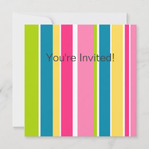 Candy Stripes Invitation