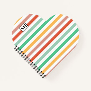 Candy Stripes Monogram Notebook