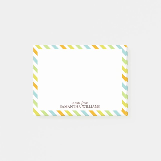 Candy Stripes Pattern Post-it Notes (Front)