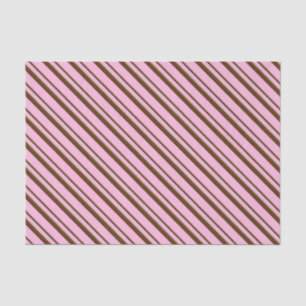 Candy Stripes, pink and chocolate brown Tissue Paper