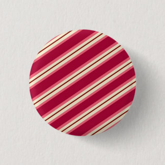 Candy Stripes: Raspberry 1 Inch Round Button