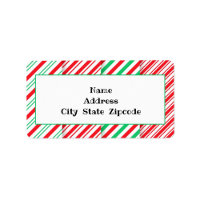 Candy Stripes Return Address Label