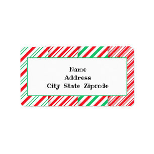 Candy Stripes Return Address Label