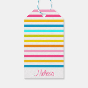 candy stripes summer spring style chic gift tags