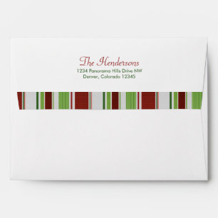 Candy Stripes Xmas or Holiday A-7 envelopes