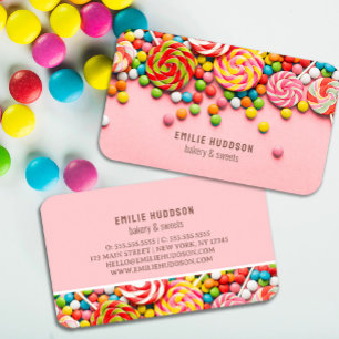 Candy Sweet, Cake Shop, Pastry  Shop  Business Card