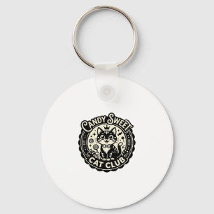 Candy Sweet Cat Funny Cat Graphic - Candy Sweet Ca Keychain
