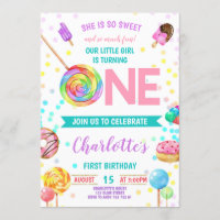 Candy Sweet Celebration ONE Girl First Birthday