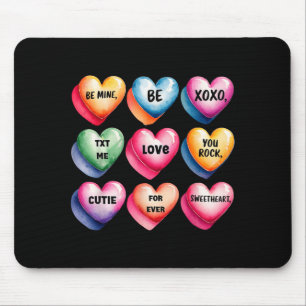 Candy Sweet Heart Valentines Day Design For Women Mouse Pad