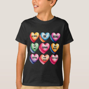 Candy Sweet Heart Valentines Day Design For Women  T-Shirt