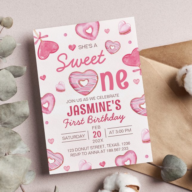 Candy Sweet One 1st Birthday Invitation (Creator Uploaded)