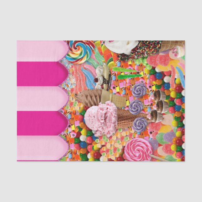 Candy Sweet Sixteen Ice Cream Tissue Paper (Front)