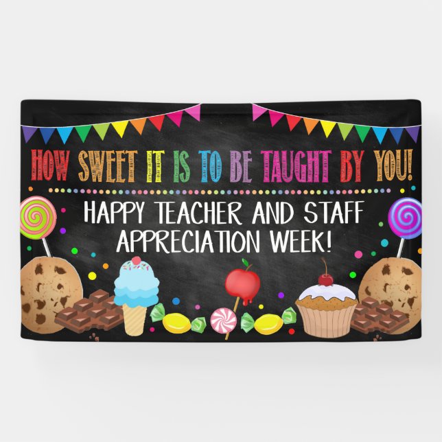 Candy Sweet Theme Teacher Appreciation Week Banner (Horizontal)