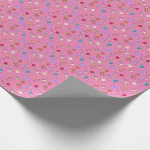 Candy, sweets and cake wrapping paper