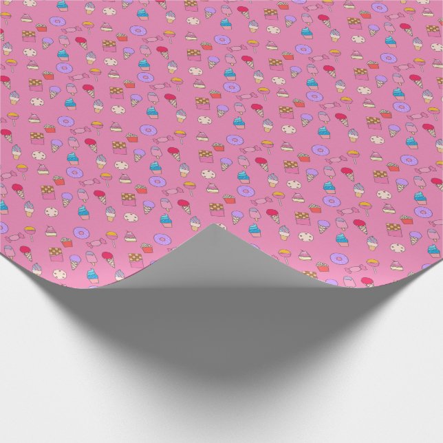 Candy, sweets and cake wrapping paper (Corner)