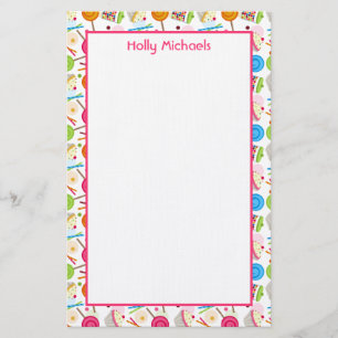Candy & Sweets Pattern Personalized Stationery