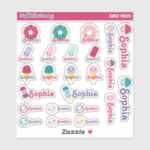 Candy Sweets Personalized Name Labels | School