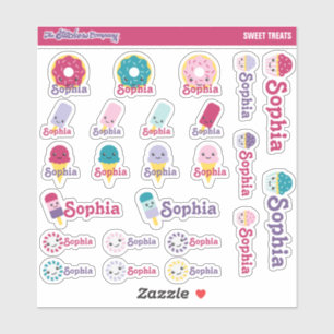 Candy Sweets Personalized Name Labels School