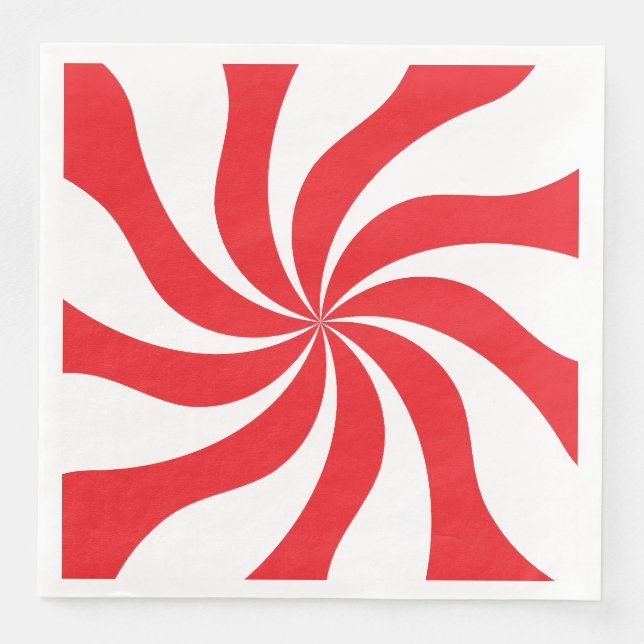 Candy Swirl Customizable Two-Colour Paper Napkin (Front)