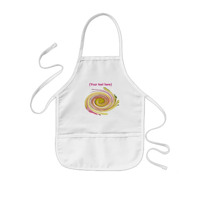 Candy Swirl Personalized Kids Apron (Front)