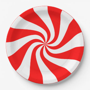 Candy, Swirly Spiral Paper Plate