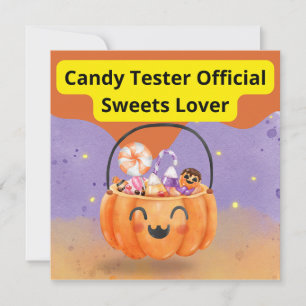 Candy Tester Official Sweets Lover Invitation