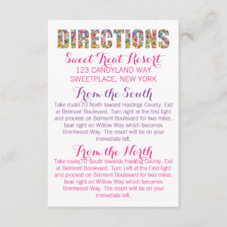 Candy Theme DIRECTIONS Card