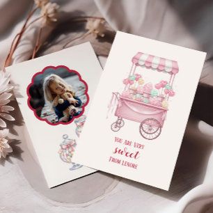 Candy Theme Kids Valentine Photo Card,  Card