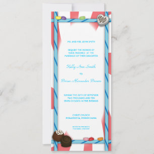 Candy "Ticket" Invitation/Menu Card