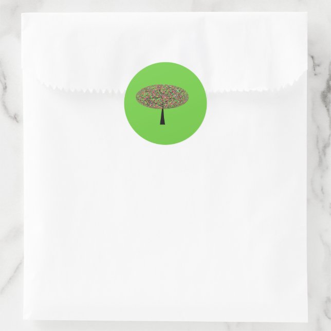 Candy Tree Classic Round Sticker (Bag)