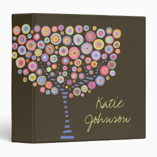 Candy Trees Retro Name Custom Folder Binder