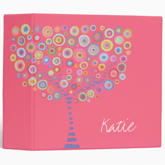 Candy Trees Retro Name Custom Folder Binder