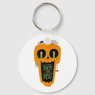 Candy Trick or Treat Funny Pumpkin Halloween boys Keychain