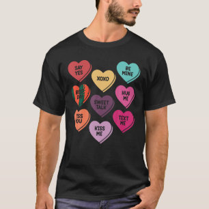 Candy Valentine s Day Hearts Men Women Teachers T  T-Shirt