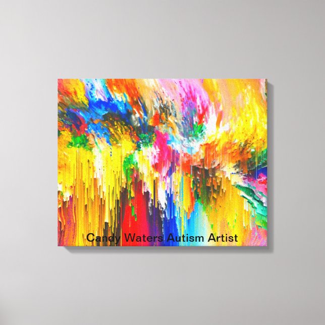 Candy Waters Autism Artist Canvas Print (Front)