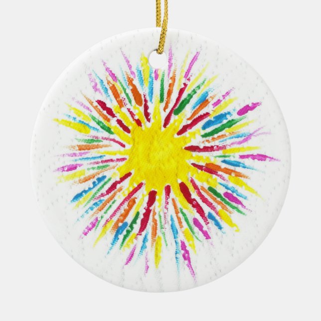 Candy Waters Autism Artist Ceramic Ornament (Front)