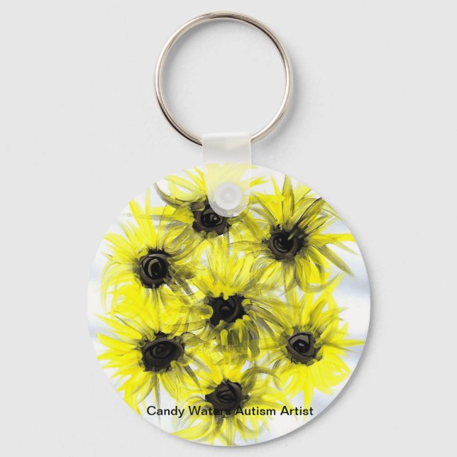 Candy Waters Autism Artist Keychain (Front)