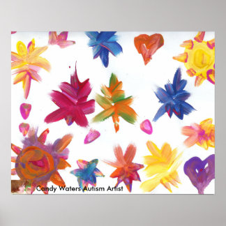 Candy Waters Autism Artist Painting Poster