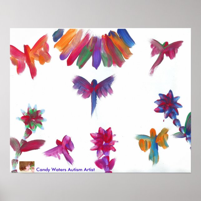 Candy Waters Autism Artist Painting Poster (Front)