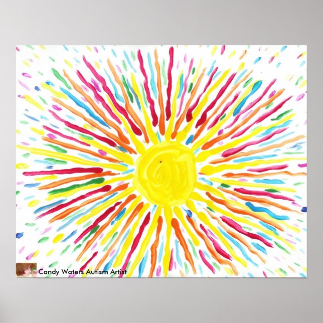 Candy Waters Autisme Artiste Peinture Poster (Devant)