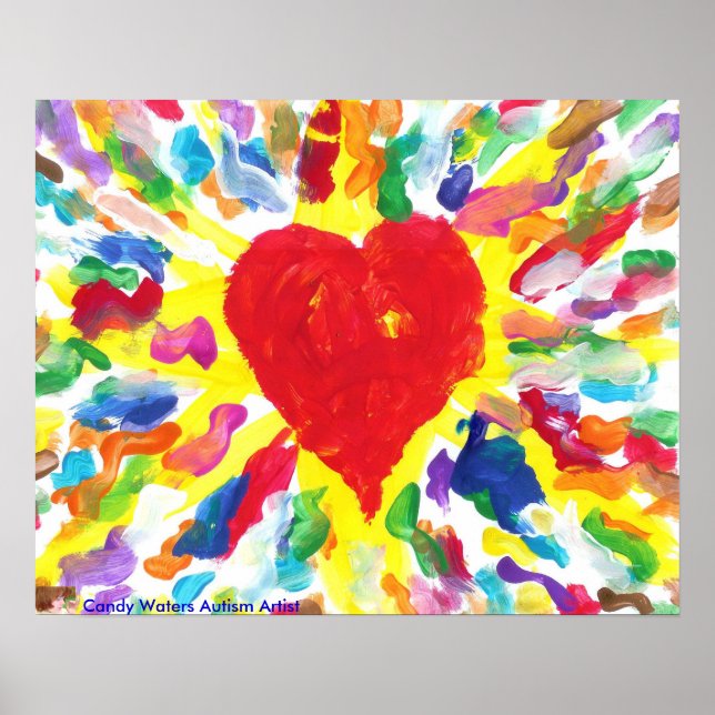 Candy Waters Autisme Artiste Peinture Poster (Devant)