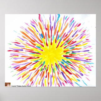 Candy Waters Autisme Artiste Peinture Poster