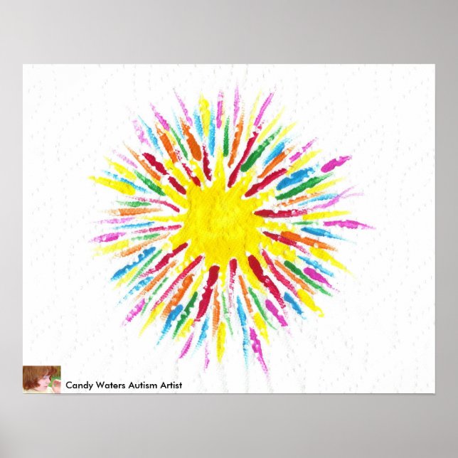 Candy Waters Autisme Artiste Peinture Poster (Devant)