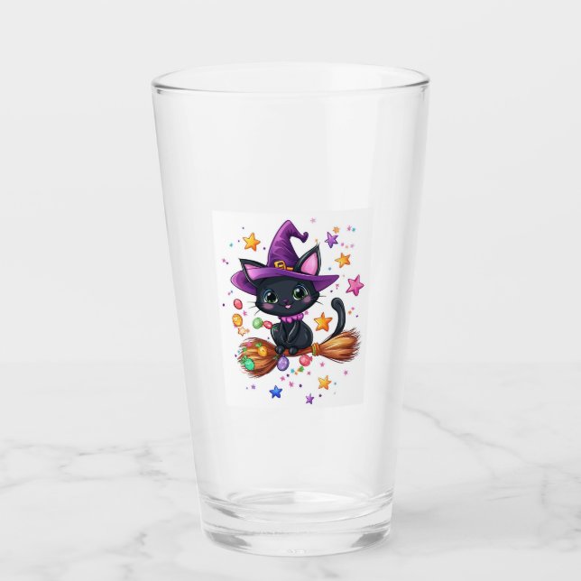Candy Witch Cat Glass (Front)