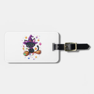 Candy Witch Cat Luggage Tag