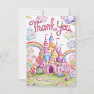 Candy Wonderland Candyland thank you card