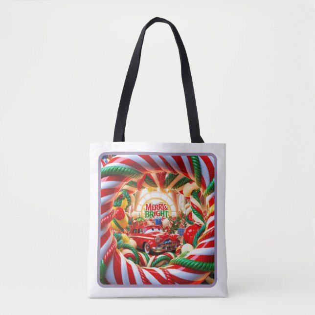 Candy Wonderland Holiday Tote Bag - Medium (Front)