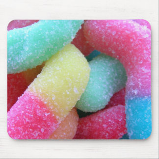 Candy worms mouse pad