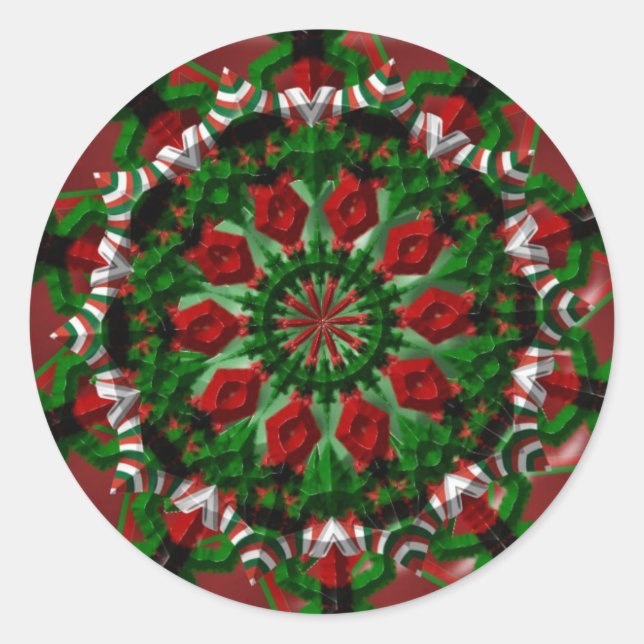 Candy Wreath Classic Round Sticker (Front)