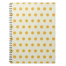 Candy Yellow Dots Pattern Notebook